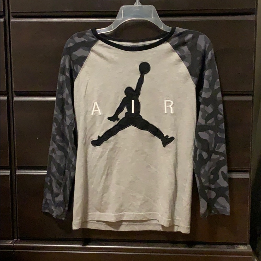 Grey camp jordan long sleeve